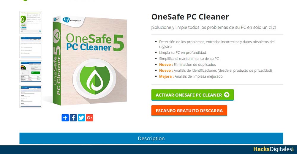 Qué es OneSafe PC Cleaner
